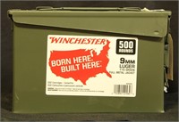 NEW WINCHESTER 9MM 115GR FMJ 500RD AMMO CAN