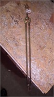 26 inch long fireplace poker with repaired rivet