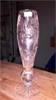 8 inch tall Crystal pinwheel vase