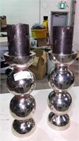 Two large candle holders