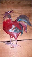 Hanging tin rooster sign 11.5 in tall