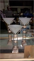 Metal and glass candle holders 2 or 15 and a