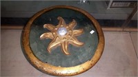 Ceramic Sun on glass 12 inch diameter