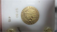 1908 $2 1/2 GOLD PIECE