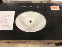 37” D904 Quartz Vanity top with sink