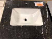 25” Goldwell black granite top with sink