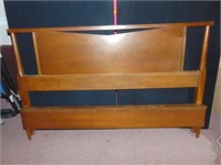 WALNUT FULL SIZE BED  WITH SIDE RAILS