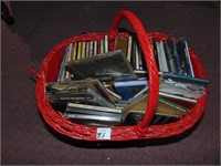 RED BASKET OF CD APPROX 50+
