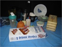 DRAWER DIVIDERS, ICE CUBE TRAYS MUGS, COFFEE OR