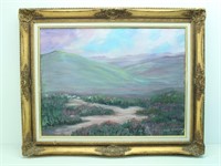 Original Oil Painting, Sheep on the Rolling Hills