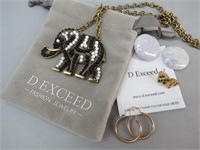 New-D. EXCEED Elephant Pendant, Christmas Earrings