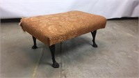 Vintage ottoman with cast iron claw footed legs