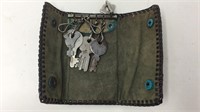 Hand-tooled leather key holder