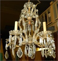 Marie Therese Crystal Drop Five Arm Chandelier.