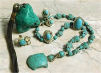 Turquoise Colored Stone Jewelry Selection.