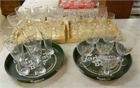 Large Selection of European Barware and Trays.