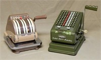 Vintage Check Writing Machines with Keys.