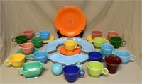 Colorful American Pottery Dinnerware Selection.