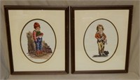 Needlepoint Pictures of Children.