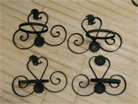 Wrought Iron Hanging Planters.