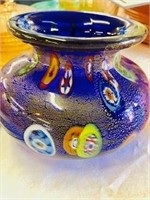 Art Glass millefiori vase