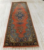 Persian Hand Knotted Wool Rug Runner.
