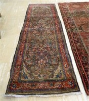 Hand Knotted Wool Runner Rug.