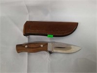 Custom Made Stunning Knife w Sheath Nice