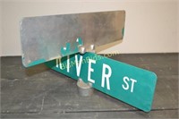 First and River Street Sign Cap