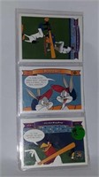 Sheet of 3 collector Bugs Bunny baseball cards