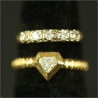 LOT OF TWO 14 KT GOLD RINGS