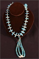 TURQUOISE AND SHELL NECKLACE