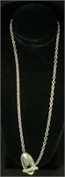 STERLING SILVER AND DIAMOND NECKLACE
