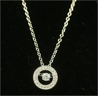 MATCHING BRILLIANT WHITE SAPPHIRE "FLOATING NECKLA