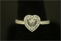 DIAMOND HEART DINNER RING