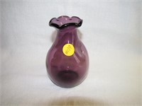 Vintage Purple Pinched Vase 5" x 3&1/4"