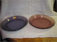 2 Pyrex Purple Pie Plate Pans 10"