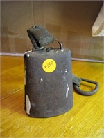 Antique Cow Bell with Collar Strap