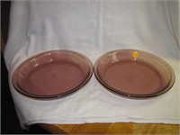 2 Purple Pyrex Pie Plate Pans 10"