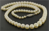 14kt Gold 18" Antique Natural Pearl Necklace