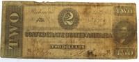 1864 Richmond VA Confederate $2 Bank Note