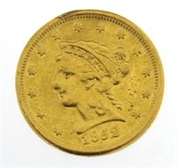 1852 Liberty Head $2.50 Gold Quarter Eagle