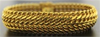 10kt Gold 15.8 mm Italian 8" Designer Bracelet