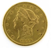 1899-S BU Liberty Head $20 Gold Double Eagle