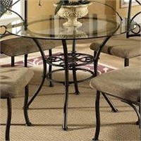 STEVE SILVER ROUND METAL TABLE FRAME ONLY