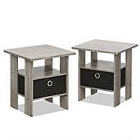 FURINNO 2-PIECE NIGHT STAND (NOT ASSEMBLED)