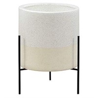 RIVET CERAMIC PLANTER W/ STAND