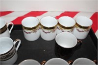 Tray of Small Ceramic Mugs