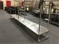 Stainless Steel Ceiling Mounted Double Shelf