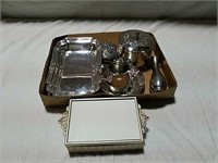 Silver Plate pitcher, covered dish and